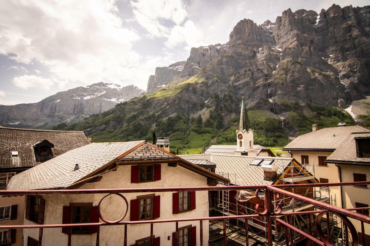 Hotel Weisses Roessli Leukerbad Exterior foto